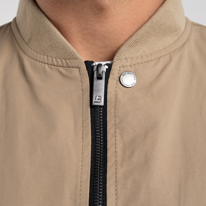 Neves Longline Bomber Jacket - Sand